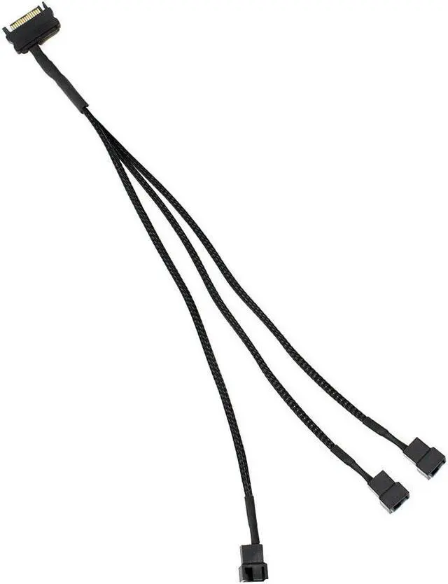 Alt view image 4 of 5 - Laptop SATA 15 Pin to 3 Pin 4 Pin Cooling Fan Cable 30cm  Mainboard CPU Fan Adapter Connectors Cable