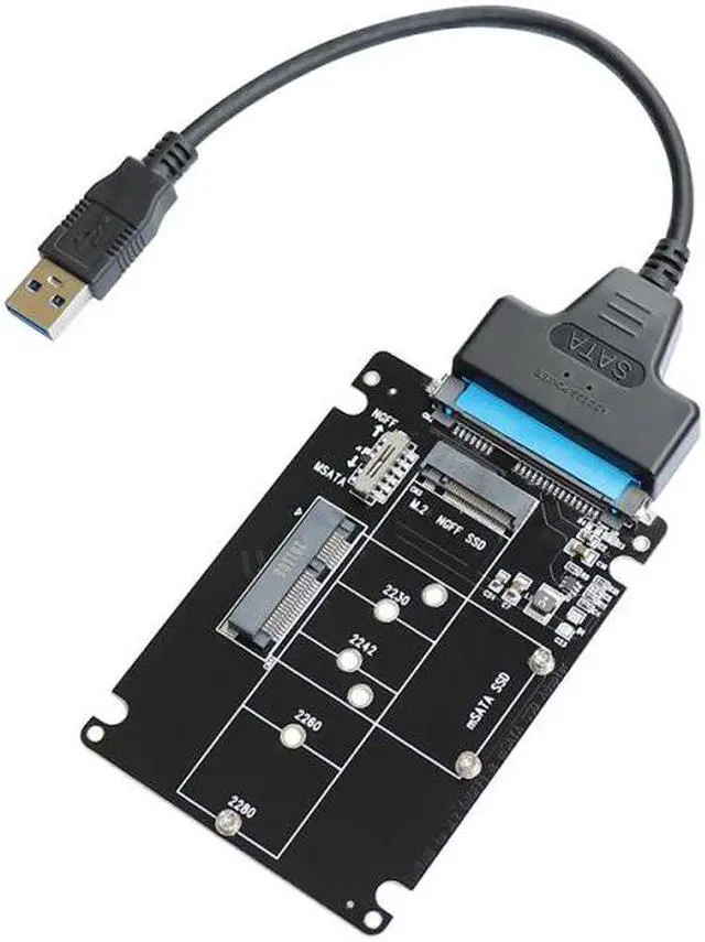 Main image of to SATA adapter m2 m key m.2 SSD to SATA adapter card m.2 m2 NGFF to USB Converter for +M.2 2 in 1 SSD HDD