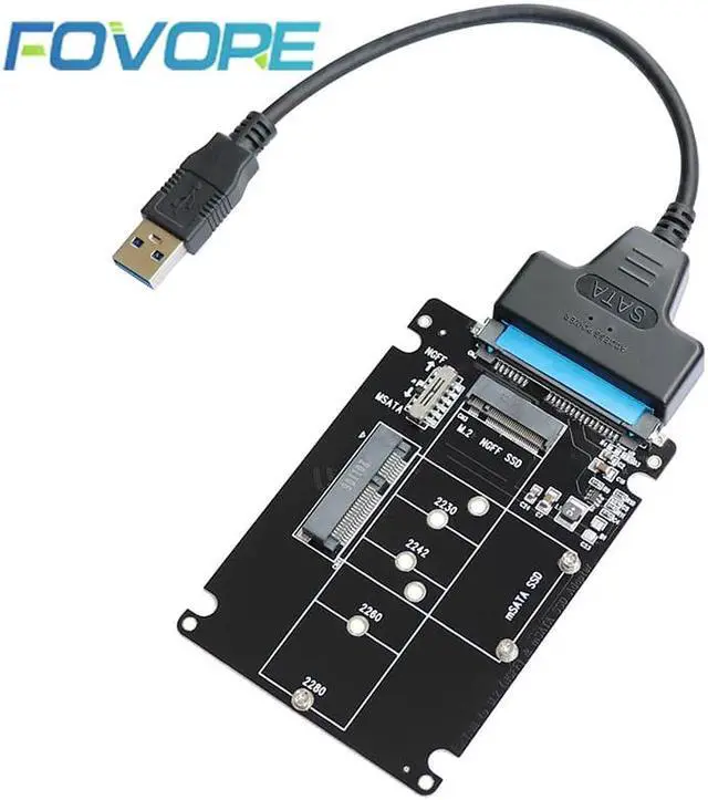 Alt view image 5 of 5 - to SATA adapter m2 m key m.2 SSD to SATA adapter card m.2 m2 NGFF to USB Converter for +M.2 2 in 1 SSD HDD