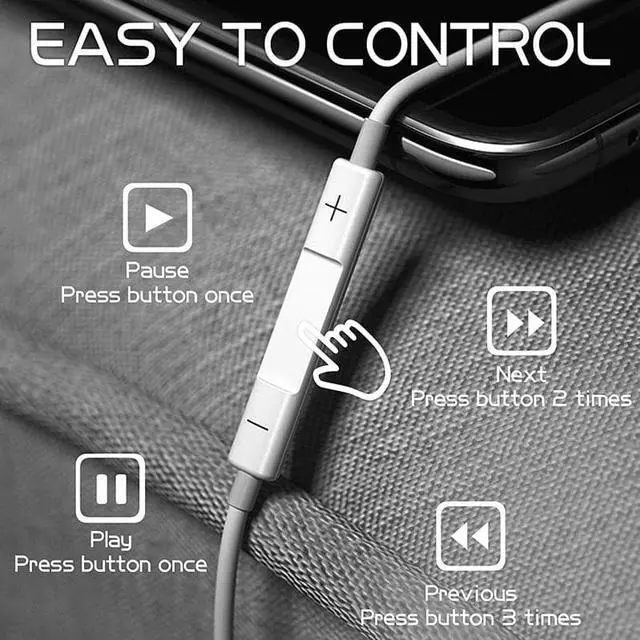 Alt view image 3 of 5 - Bluetooth Earphones Music Headset for Apple IPhone 12 11 Pro XR X XS Max 8 7 Plus Earbuds with Mic HiFi Stereo Headphones