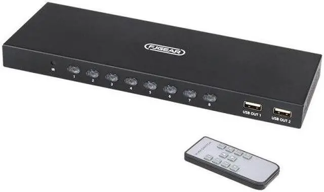 Main image of KVM Switcher 8 Ports -Compatible 4K HD Video Switch 8 In 1 Out KVM Switcher
