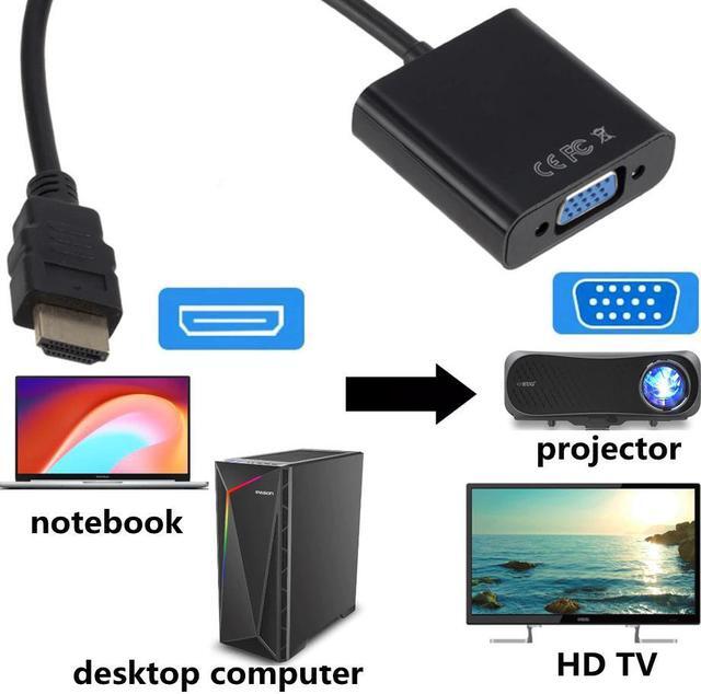 Alt view image 2 of 6 - 1080P HDMI-compatible to VGA Adapter Digital to Analog Converter Cable For Xbox PS4 PC Laptop TV Box to Projector Displayer HDTVBlak