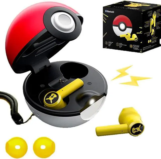Alt view image 5 of 5 - Gaming Earbuds Bluetooth Headset-Pikachu Earphones Wireless Headphones TWS Touch Control Pokeball Charging Compartment