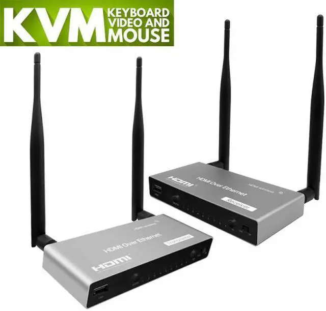 Main image of 200M Wireless  Extender Support USB KVM Keyboard Mouse 1080P  Audio Video Sender Transmitter Receiver IR Remote PC To TV