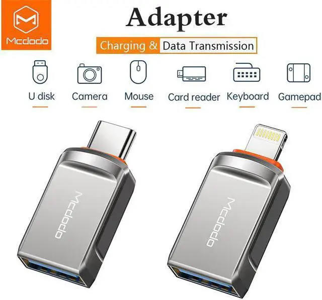 Alt view image 5 of 5 - USB 3.0 to Lighting USB Type C OTG Adapter Data Converter For iPhone 13 12 11 Pro Max XS XR  Tablet SD Card U Disk