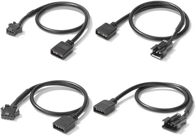 Alt view image 5 of 5 - 5V 3 Pin / 12V 4 Pin 30cm Motherboard RGB Adapter Conversion Cable for PC Computer LED Light Strip SM Wire Line