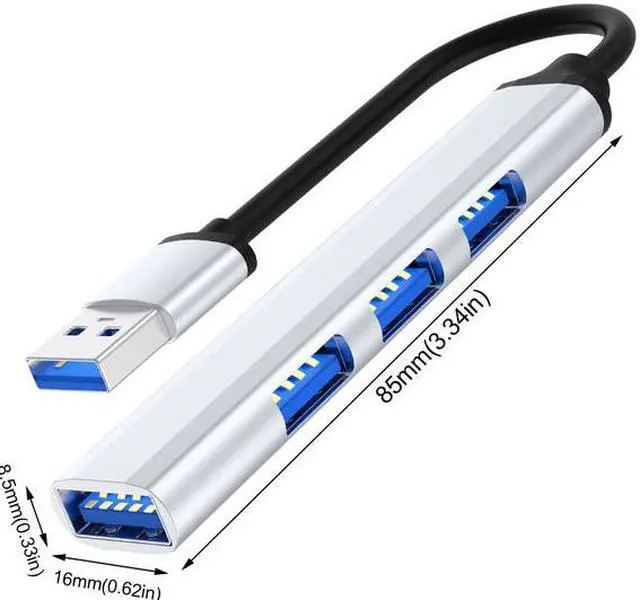 Main image of 4 Ports USB 3.0 Type C HUB Multi Splitter OTG Adapter Laptop PC High Speed Dock Station For Notebook 2.5 Inch Mobile HDD Grey