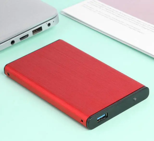 Alt view image 2 of 6 - External HDD SSD Enclosure Tool Free 2.5 Hard Drive Case SATA III II I to USB3.0 HDD Case with USB Cable Pouch New (Silver)
