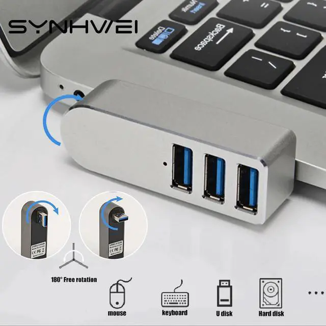 Alt view image 5 of 5 - 3 in 1 Wireless USB 3.0 Hub For Laptop Adapter PC Computer USB Charging Hub Notebook Splitter Support Macbook Dell  HP