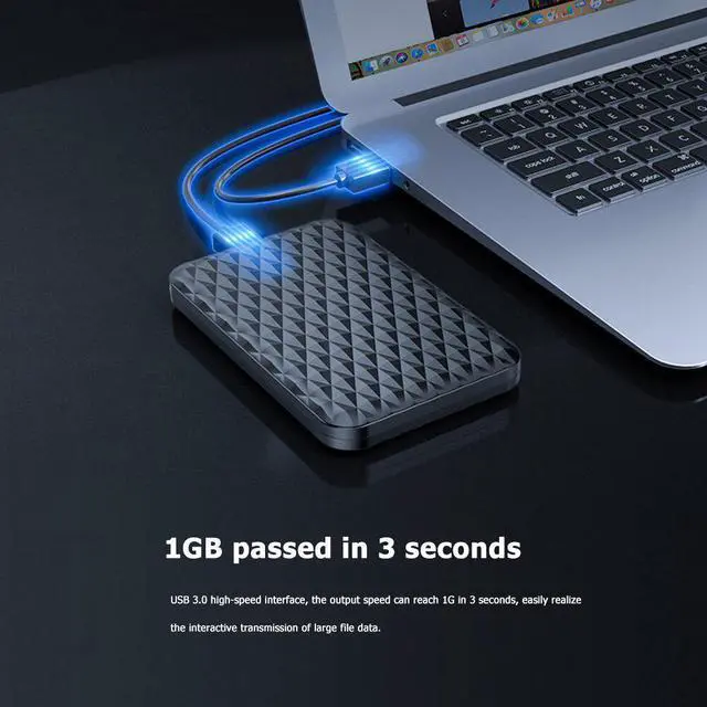 Alt view image 3 of 5 - 2.5 Inch HDD Case SATA to USB 3.0 5Gbps 4TB SSD HDD Enclosure Support UASP External HD Case Hard Drive Box for 7-9.5mm HDD