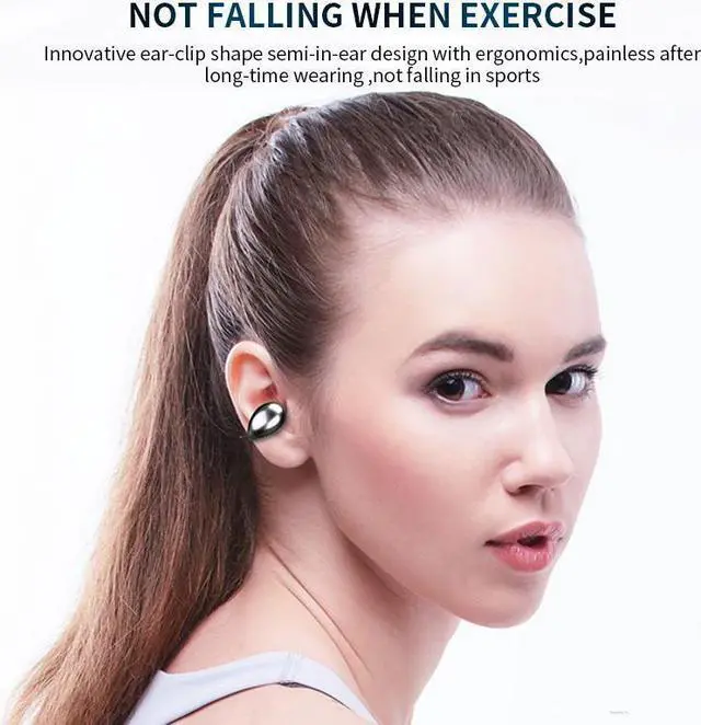 Alt view image 3 of 5 - TWS Bluetooth Earphone Ear Hook Touch Control Bone Conduction Headphones HiFi Stereo Surround Sound Headsets With Microphone