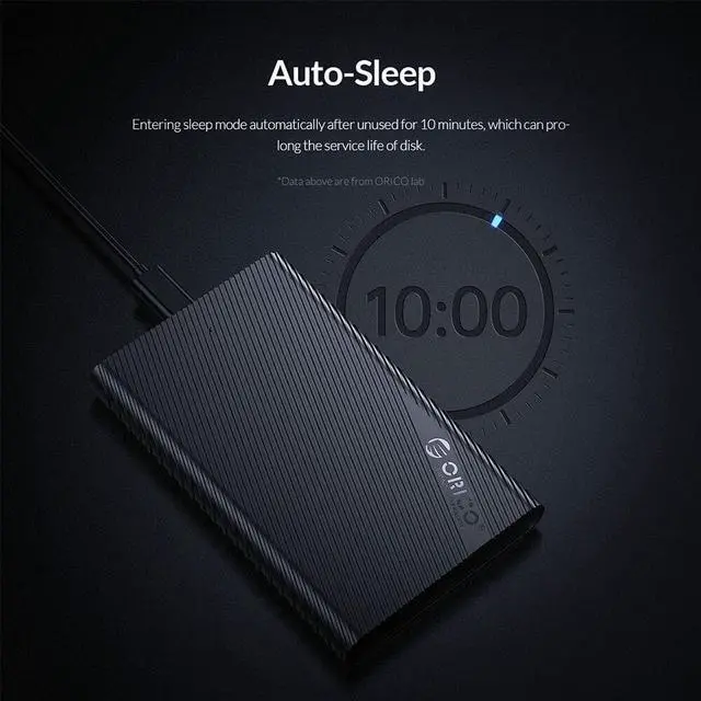 Alt view image 4 of 5 - 2.5 inch SATA to USB 3.1 Gen 1 Type C 5Gbps external HDD SSD Enclosure for 7-9.5mm Hard Drive Enclosure