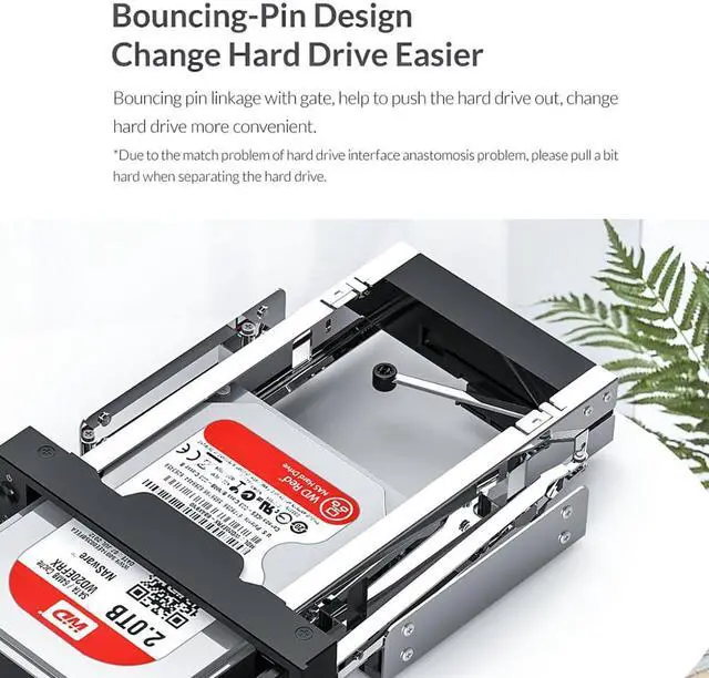 Alt view image 4 of 5 - Hard Drive Caddy 2.5 to 3.5 inch Stainless Internal Hard Drive Mounting Bracket Adapter 3.5 inch SATA HDD Mobile Frame