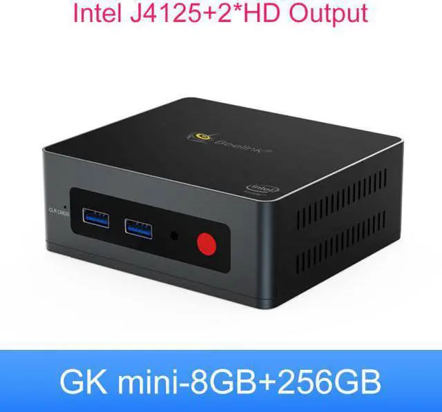 GK mini Celeron J4125 Quad Core Mini PC DDR4 8GB 256GB SSD
