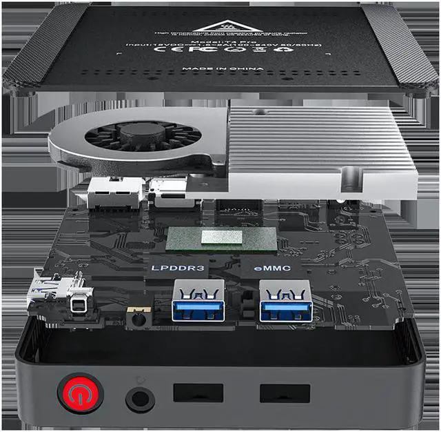 Alt view image 3 of 5 - Beelink T4 Pro Mini PC  Celeron N3350 2.4GH Windows 10 Desktop 4GB+64GB 2.4/5.8GH WiFi BT4.0 4K Desktop Computer