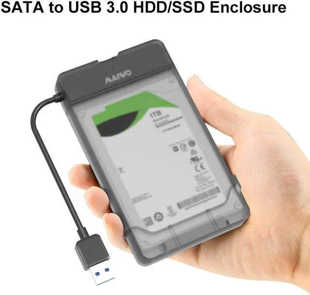 Alt view image 4 of 5 - K104 2.5 inch Hard Drive Enclosure USB 3.0 to SATA III II Adapter External SSD HDD Case UASP for Laptop Desktop PC
