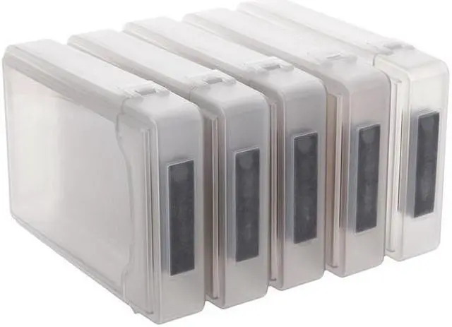Main image of 5 Pcs 3.5" IDE SATA HDD Hard Drive Disk Plastic Storage Box Case Enclosure Cover