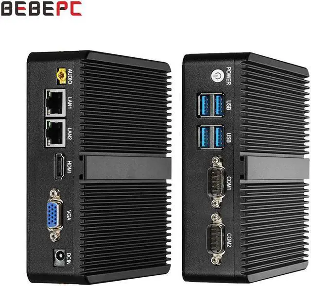 Alt view image 5 of 5 - Industrial Mini PC Celeron J4125 Windows 10 Pro HTPC Dual LAN Gigabit 2 COM WiFi HDMI 2955U Mini Computer Desktop