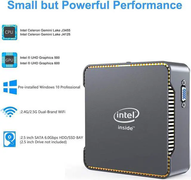 Alt view image 3 of 7 - Ryzen Mini PC with Vega Graphics 4K UHD Nvme SSD Desktop Gaming Computer