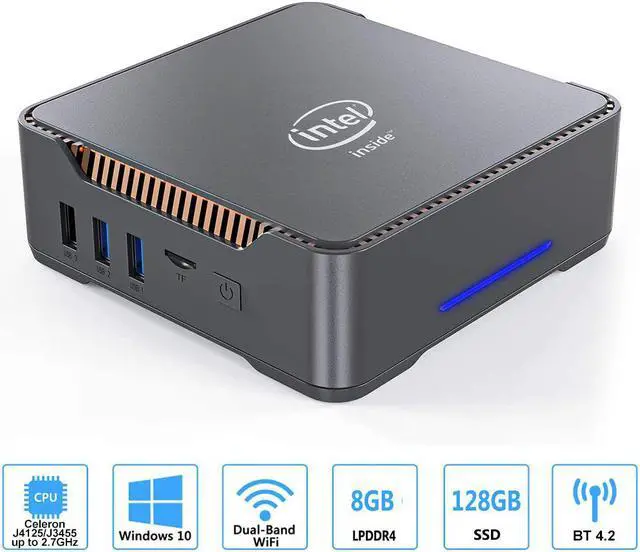 Alt view image 2 of 7 - Ryzen Mini PC with Vega Graphics 4K UHD Nvme SSD Desktop Gaming Computer
