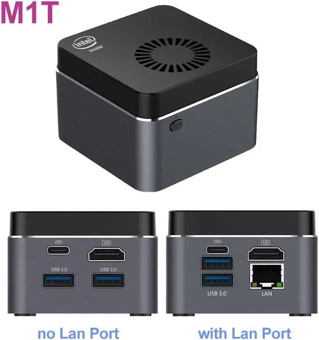 Alt view image 5 of 5 - M1T Mini PC Windows 10 Pro Portable PC Mini Computer  Celeron J4125 Quad Core 8GB 256GB SSD Linux LAN BT Gamer VS GK3V SER3