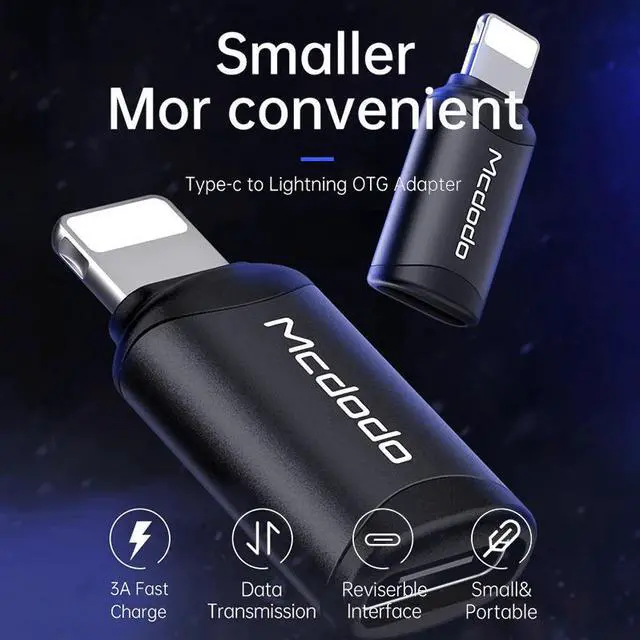 Alt view image 2 of 5 - OTG USB Type C to Lightning Adapter Micro USB Type-c Charging Data Converter For iPhone 12 11 Pro MAX Xs 8 7 Sync Charger