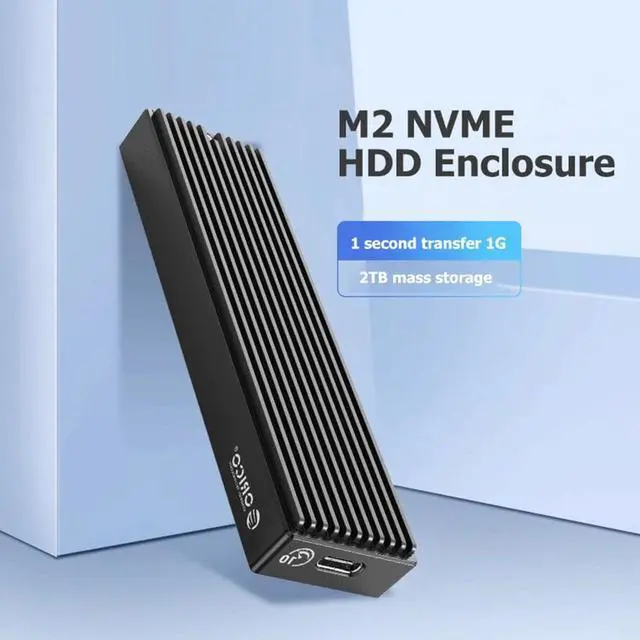 Alt view image 5 of 5 - 1pcs 20Gbps/10Gbps/5Gbps M.2 NVME SSD Enclosure Type-C Solid State Drive Mobile Case HDD Case with Cable for M2 SSD Box