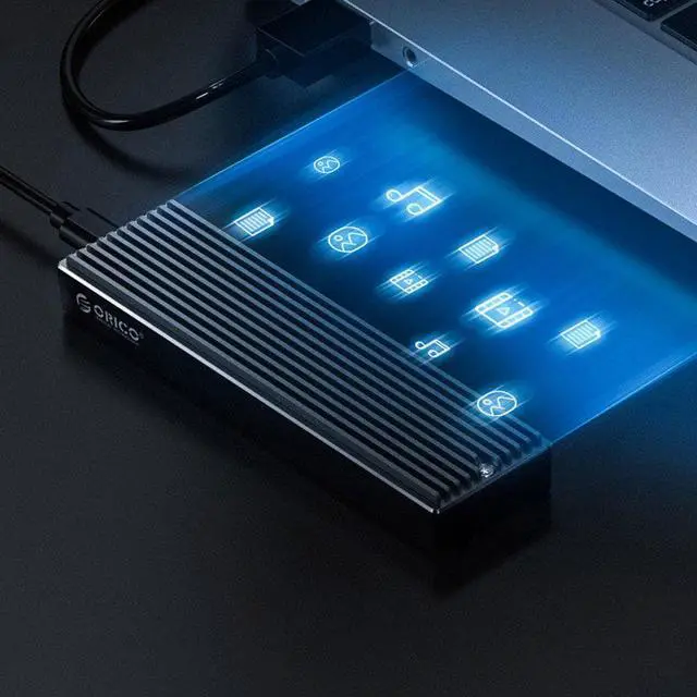 Alt view image 3 of 5 - 1pcs 20Gbps/10Gbps/5Gbps M.2 NVME SSD Enclosure Type-C Solid State Drive Mobile Case HDD Case with Cable for M2 SSD Box