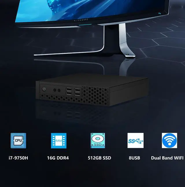 Alt view image 3 of 5 - S1 Mini PC Intel core i3 i5 i7 windows 10 pro Gaming PC Desktop Computer Upgradable Mini ITX 4K Output HTPC