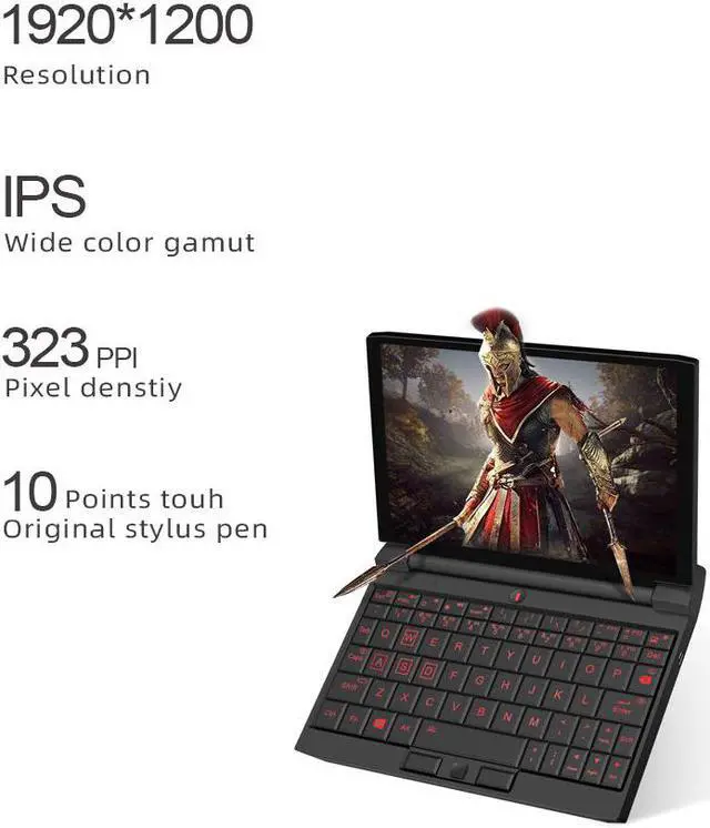 Alt view image 3 of 5 - One GX1 Pro Mini Gaming Laptop 7 inch Notebook Computer Tiger Lake Intel I7-1160G7 16G RAM 512G/1T Thunderbolt 4 WiFi6 LTE 4G/5G
