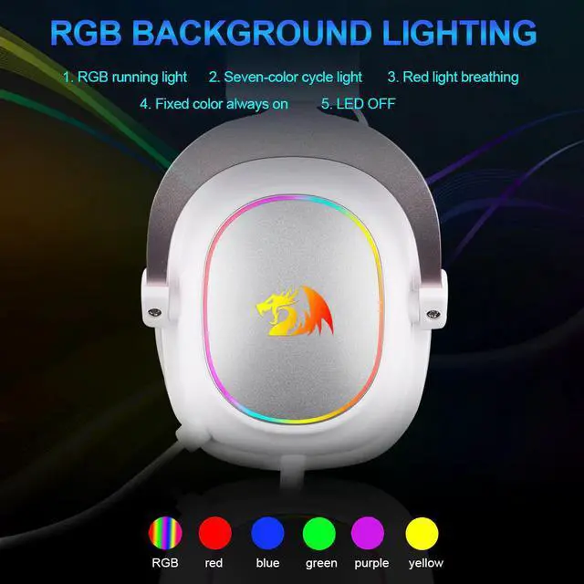 Alt view image 4 of 5 - ZEUS X H510 RGB Gaming USB Headphone Noise cancelling, 7.1 Surround Compute headset Earphones Microphone for PC PS4