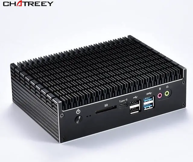 Alt view image 5 of 5 - KC10F Mini PC Fanless Intel Core i5 i7 Desktop Gaming Computer Support Windows 11 industrial PC Dual lan Nvme SSD