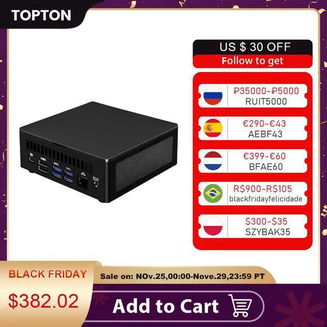 Alt view image 5 of 5 - Kingnovy 11th Gen Mini PC i7 1165G7 PC Gamer 2* DP 8K HTPC, Thunderbolt 4 Windows 10/11 Ultra Compact Computer for Gaming PC