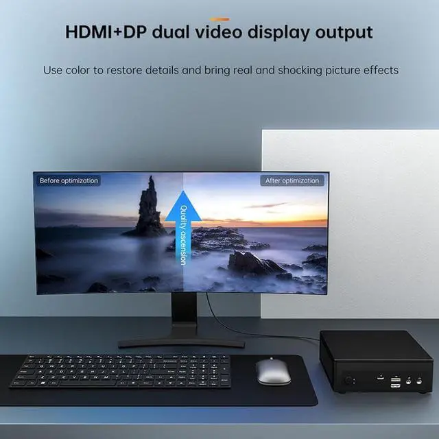 Alt view image 2 of 5 - NT12 T1 Mini pc Intel Core i7 1165G7 i5 Windows 10 11 16GB RAM Linux Desktop Computer Mine minipc micro pc system unit