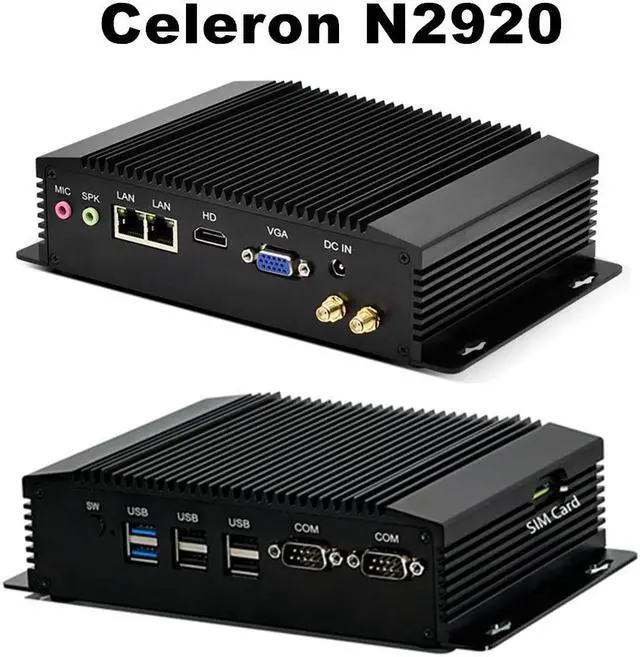 Alt view image 4 of 5 - Topton 10th Gen Intel Core i7 i5 i3 J4125 Industrial Mini PC 2Lans 2COM Rs232 Rugged Metal Computer Windows 10 Linux WiFi
