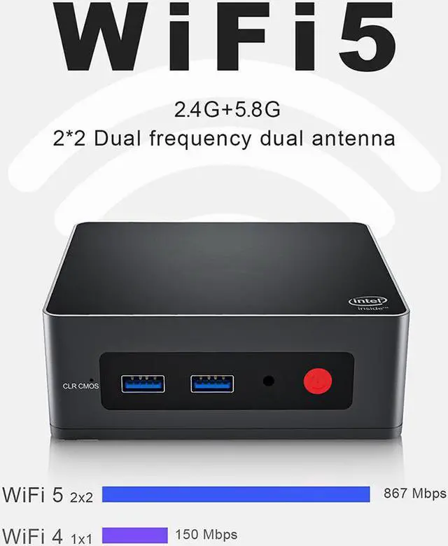 Alt view image 2 of 5 - Beelink Mini PC GK Mini Windows 10 Pro Key Mini Computer J4125 WiFi Bluetooth 8GB 128GB Mini PC Gaming Computador PK GK3V