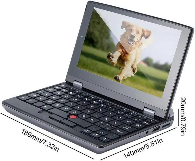Alt view image 3 of 5 - Slim Laptop Ultrabook Intels J3455 CPU 7 Inch Mini PC Computer Netbook Touch Screen 8GB+256GB SSD