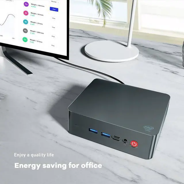 Alt view image 5 of 5 - WIFI 5 Mini PC Windows 10 HD 4K  J4125 8GB DDR4-2400 128GB/256GB Desktop PC Quad Core WiFi 5 BT Screen 60 FPS USB3.0