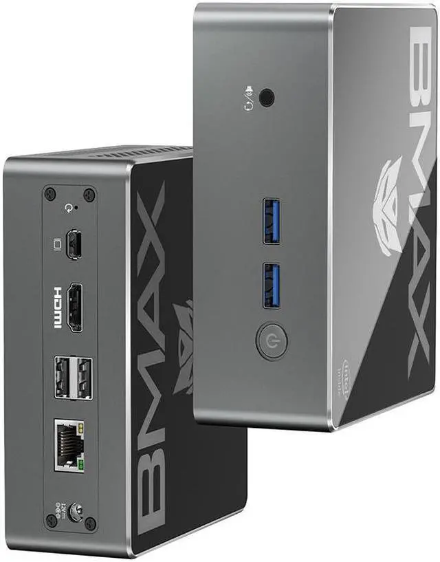 Alt view image 2 of 5 - BMAX B3 Windows 10 Pro MINI PC Intel i3-5005U 8GB RAM 128GB/256GB/512GB SSD Dual Wifi 1000M LAN 4K Mini Computer VS beelink U55