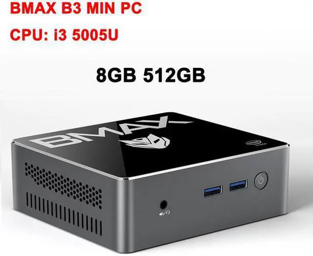 Main image of BMAX B3 Windows 10 Pro MINI PC Intel i3-5005U 8GB RAM 128GB/256GB/512GB SSD Dual Wifi 1000M LAN 4K Mini Computer VS beelink U55