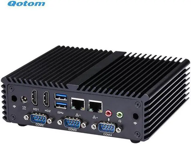 Alt view image 5 of 5 - Core i3 Mini PC Fanless Dual LAN 4x RS-232 Ports Portable Mini Desktop Computers