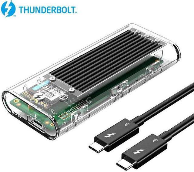 Thunderbolt 3 40Gbps M.2 NVME SSD Enclosure 2TB Transparent USB C SSD with 40Gbps C to C Cable For Mac Windows / SSD Enclosures - Newegg.com