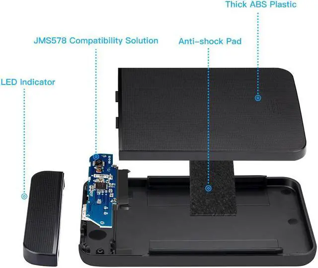 Alt view image 2 of 5 - Hard Disk Enclosure Case 2.5 inch SATA USB 3.0 SSD/HDD 1TB 2TB Hard Drive Box for  Seagate, support UASP SATA III