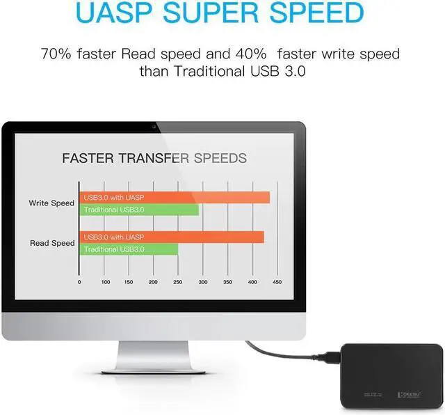 Alt view image 4 of 5 - Hard Disk Enclosure Case 2.5 inch SATA USB 3.0 SSD/HDD 1TB 2TB Hard Drive Box for  Seagate, support UASP SATA III