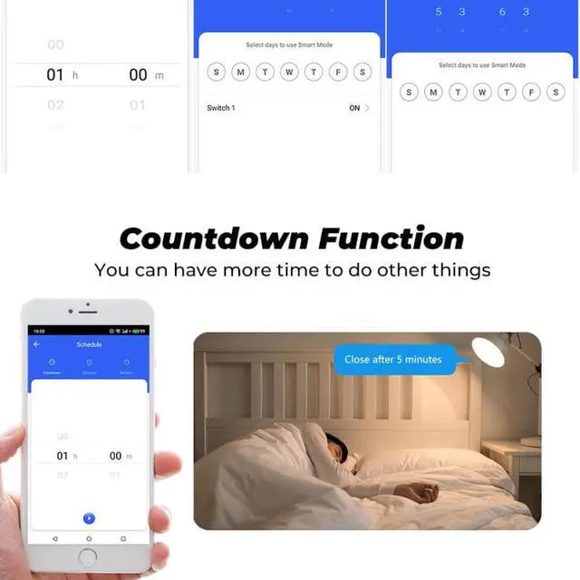 Alt view image 4 of 5 - 10A 16A Tuya Zigbee Wifi Mini Switch White PC 2 Way DIY Smart Home Control Module Light Timer for Alexa Google Home Smart Life
