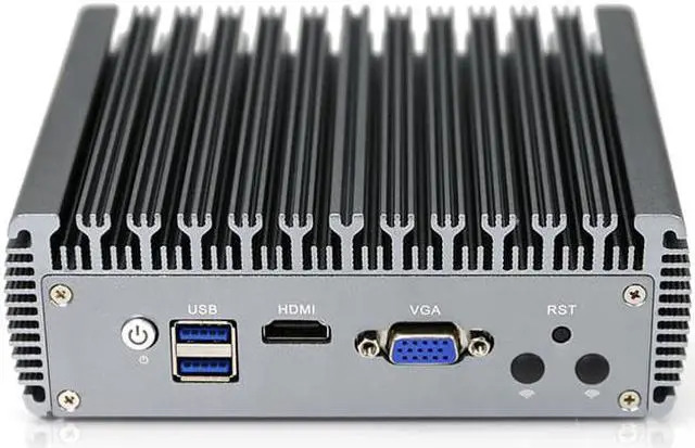 Alt view image 4 of 5 - Celeron J4125 Fanless Mini PC 4  2.5G LAN Switch Quad Core Router Server ESXI HD-MI VGA pfSense Firewall Appliance