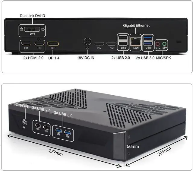 Main image of 11th Rocket Lake Gaming Computer i7 Mini PC Gamer Windows 10 I9 11900 8 Core 5.2GHZ GTX1650 GDDR6 4 Displays 8K Output