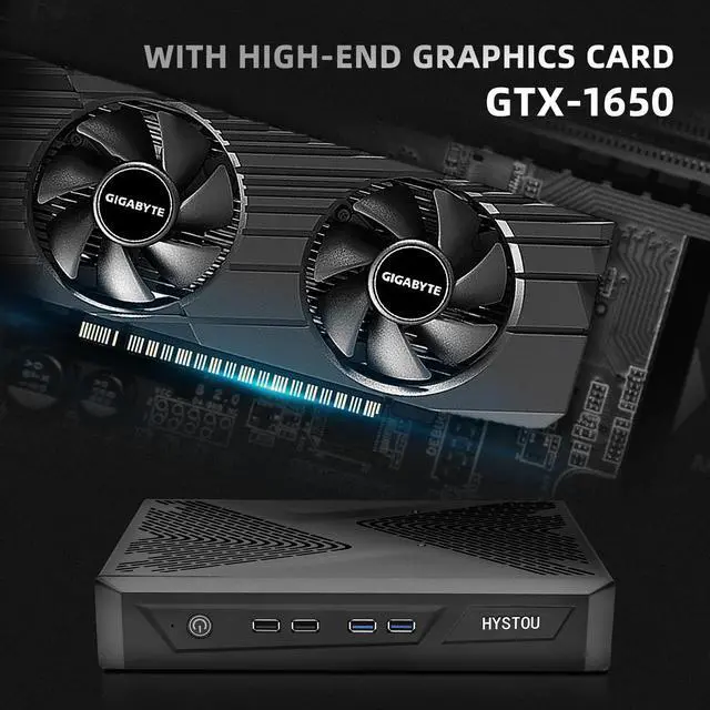 Alt view image 2 of 5 - 11th Rocket Lake Gaming Computer i7 Mini PC Gamer Windows 10 I9 11900 8 Core 5.2GHZ GTX1650 GDDR6 4 Displays 8K Output