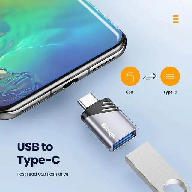 Alt view image 2 of 5 - USB To Type C Adapter 3A Charging Micro USBC OTG Adapter Female For Macbook  Poco  OTG Type C To USB Adapter