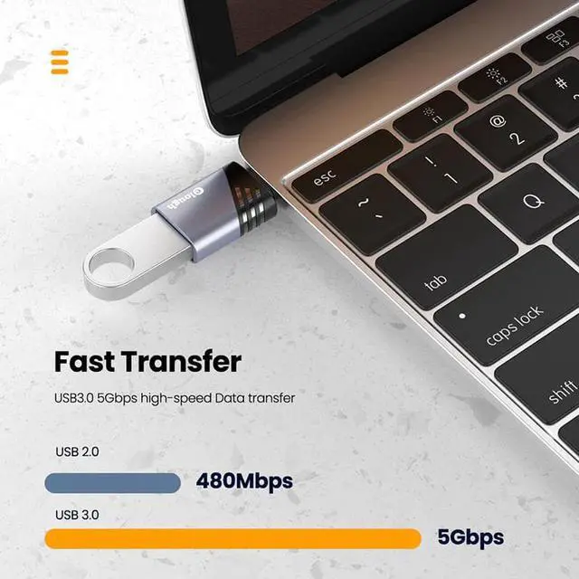 Alt view image 3 of 5 - USB To Type C Adapter 3A Charging Micro USBC OTG Adapter Female For Macbook  Poco  OTG Type C To USB Adapter